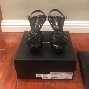 SOLD Saint Laurent Patent Black Nero Heels